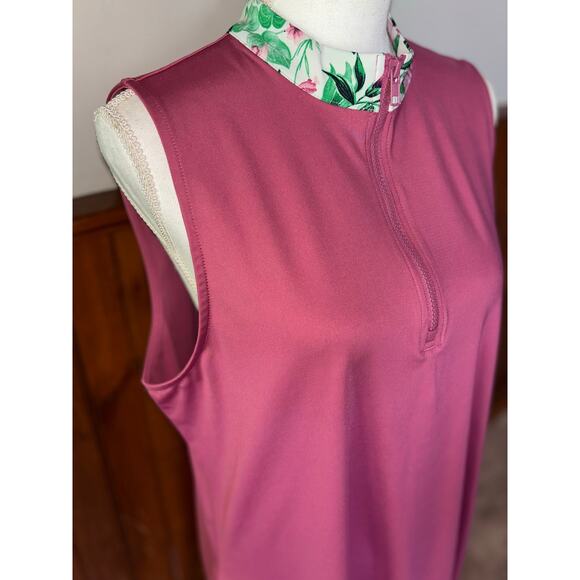 Womens Tommy Bahama Golf Tennis Resort Style Dress Mauve Pink 1/4 Zip Size‎ XL - Picture 2 of 9